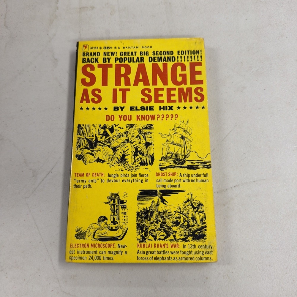 Strange As It Seems No. 2 Elsie Hix 1960 Bantam Paperback A2138 Vintage Book